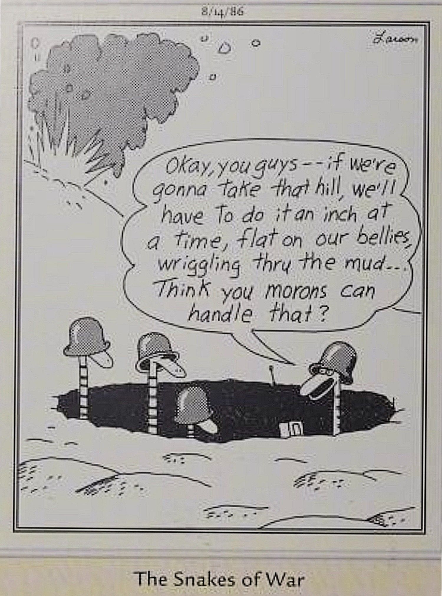 Far Side, as cobras da guerra