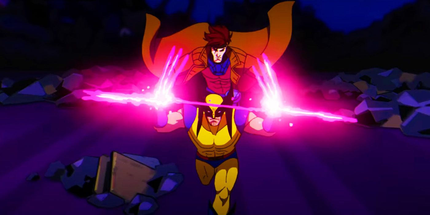 Gambit fortalecendo as garras de Wolverine em X-Men '97