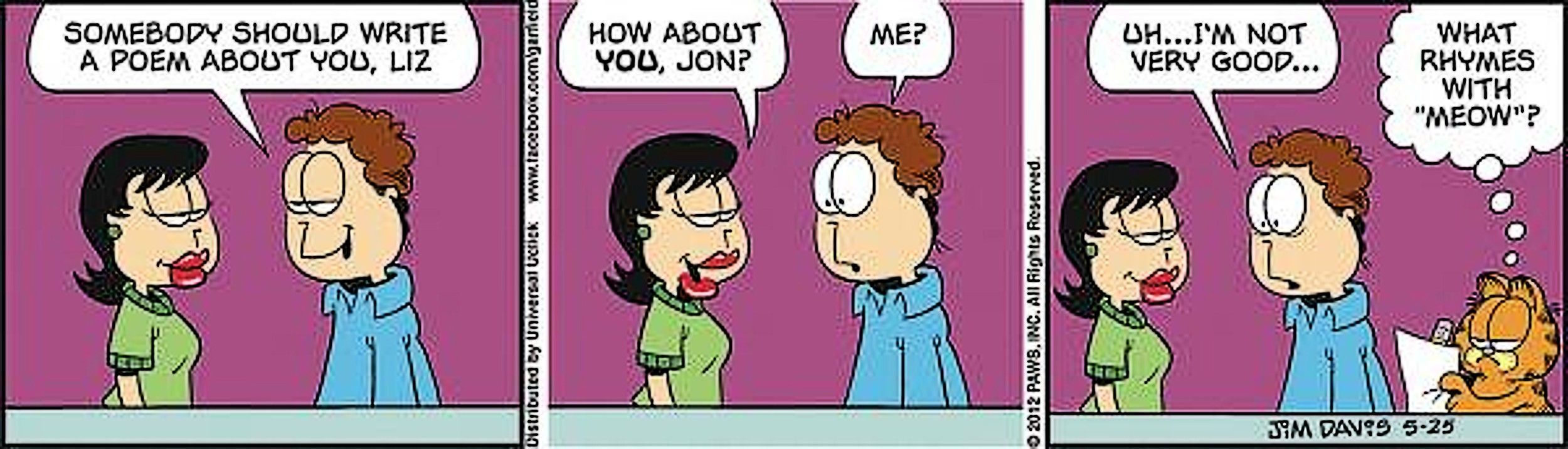 Garfield, Jon fumbles an opportunity to flirt with Liz