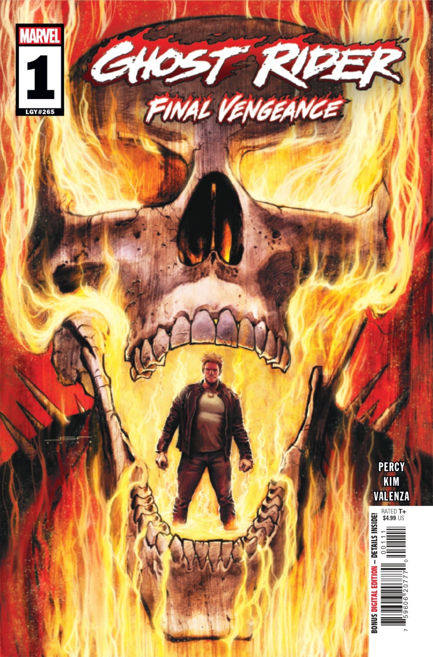 Ghost Rider: Final Vengeance #1 cover featuring Johnny Blaze in Ghost Rider's mouth.