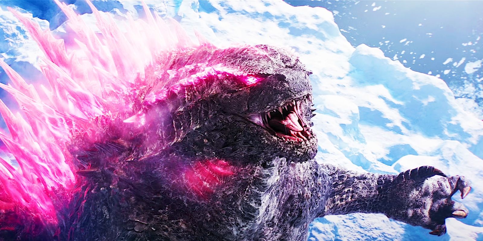 Godzilla roaring in Godzilla x Kong The New Empire
