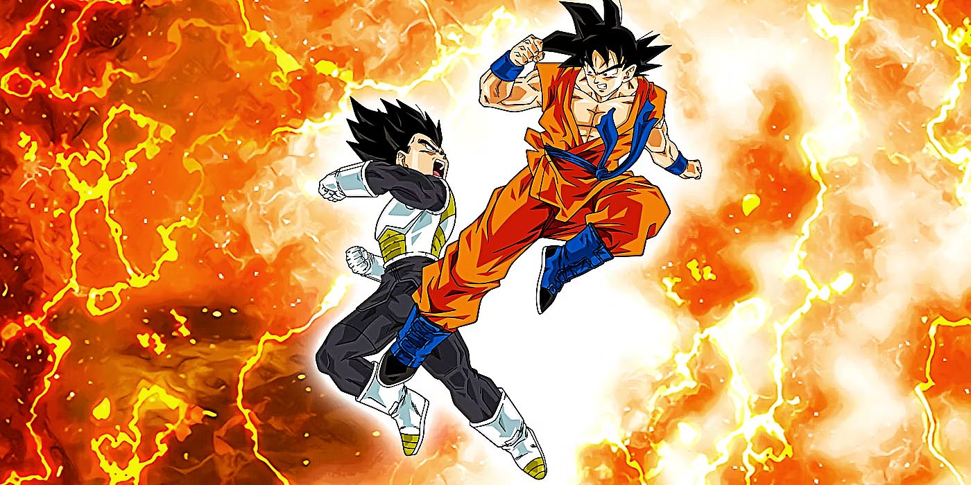 Goku and Vegeta clash in Dragon Ball