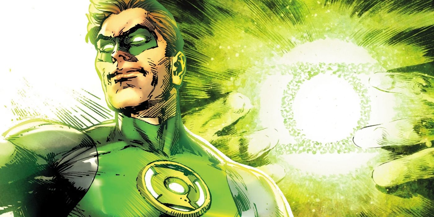 Green Lantern and Swamp Thing's Chest Glowing with Symbol DC