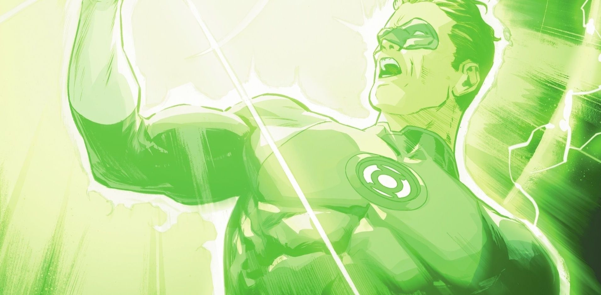 Lanterna Verde Hal Jordan transbordando de energia DC