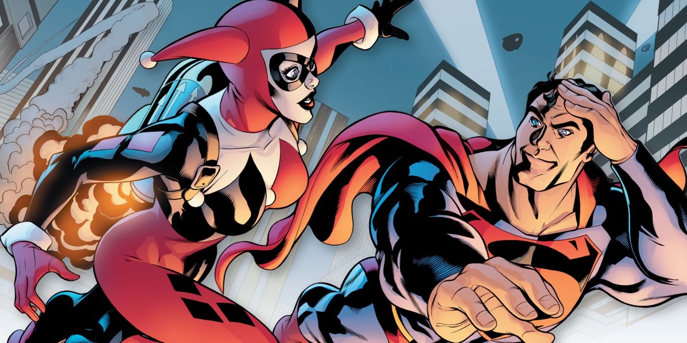 Harley Quinn Flying with Superman DC