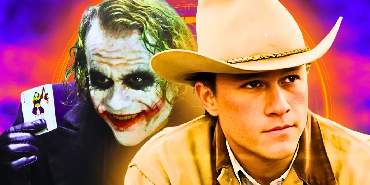 Custom image of Heath Ledger as the Joker (The Dark Knight) and as Ennis (Brokeback Mountain)