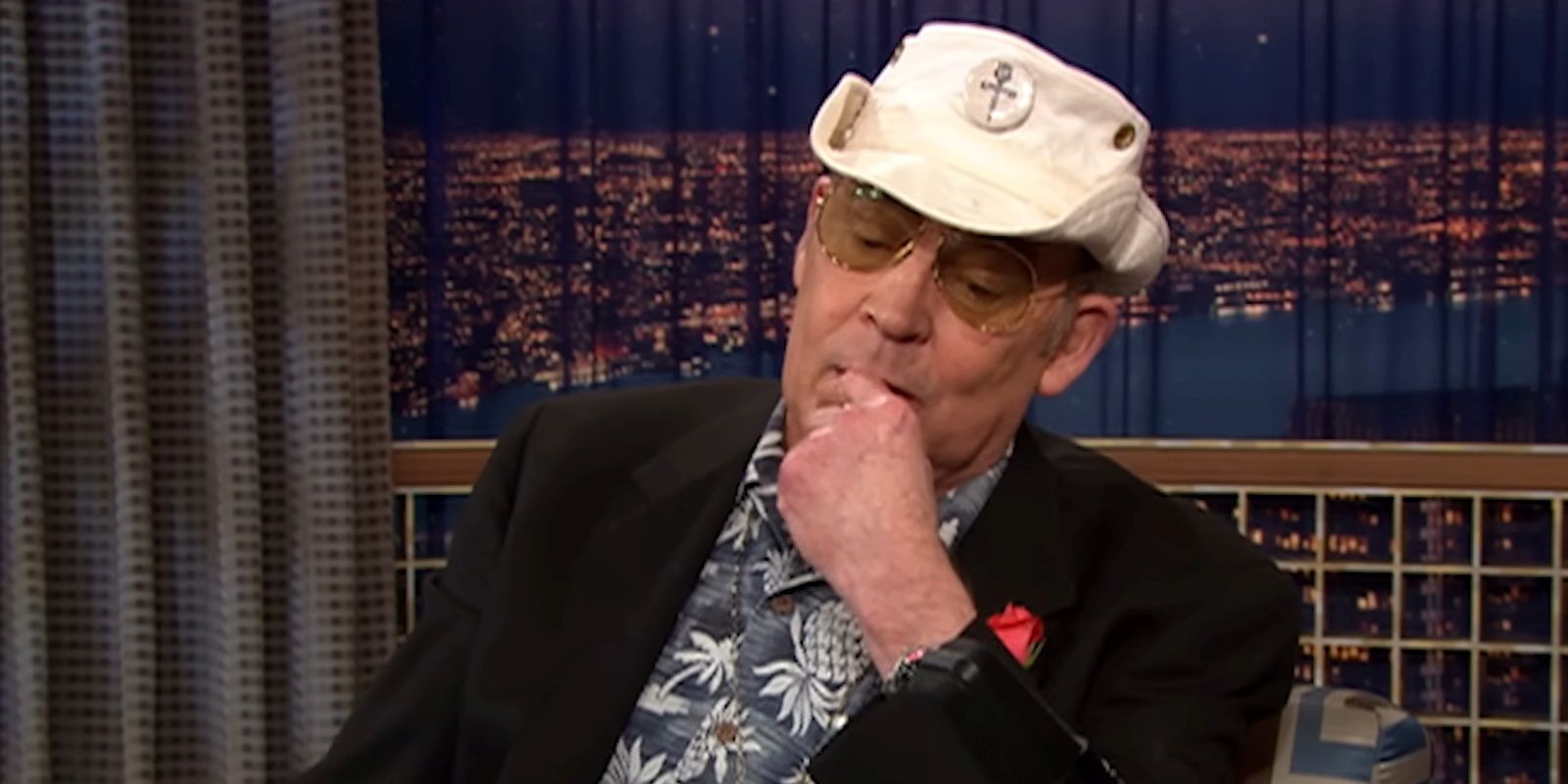 Hunter S. Thompson appearing on Conan.