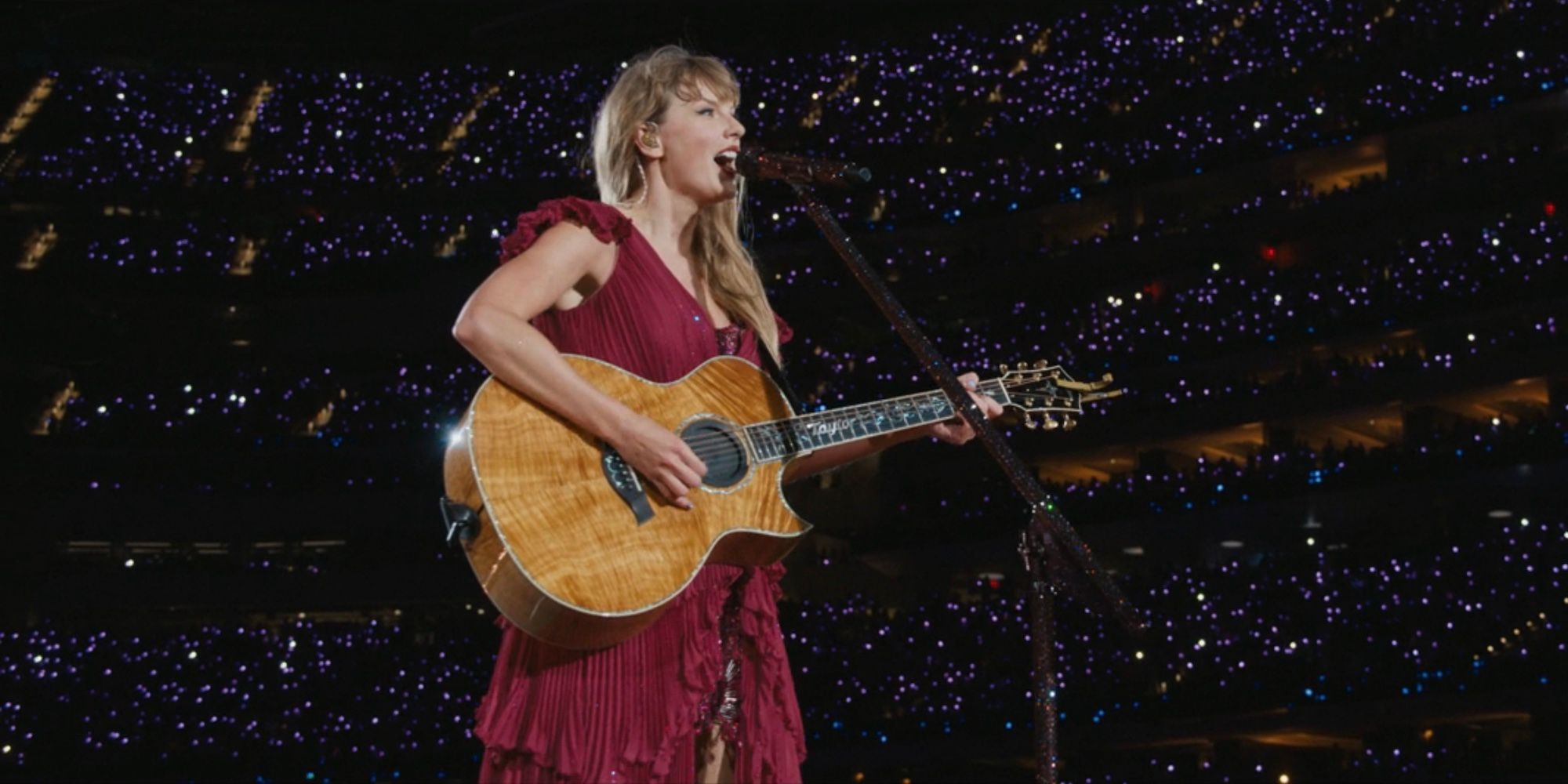 Taylor Swift performs "I Can See You" in Taylor Swift: The Eras Tour movie on Disney+.