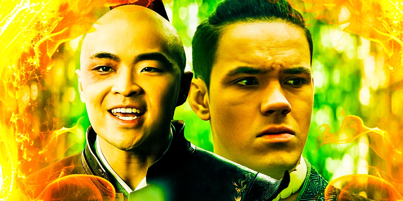 This custom image shows Ian Ousley as Sokka & Dallas Liu as Prince Zuko from Netflix's Avatar: The Last Airbender