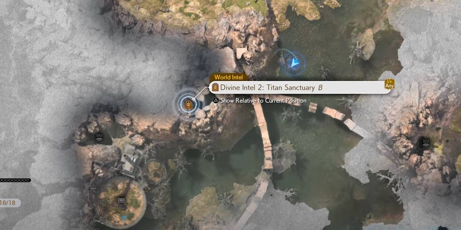 FF7 Rebirth Divine Intel Titan Sanctuary Beta Location in Grasslands region on map