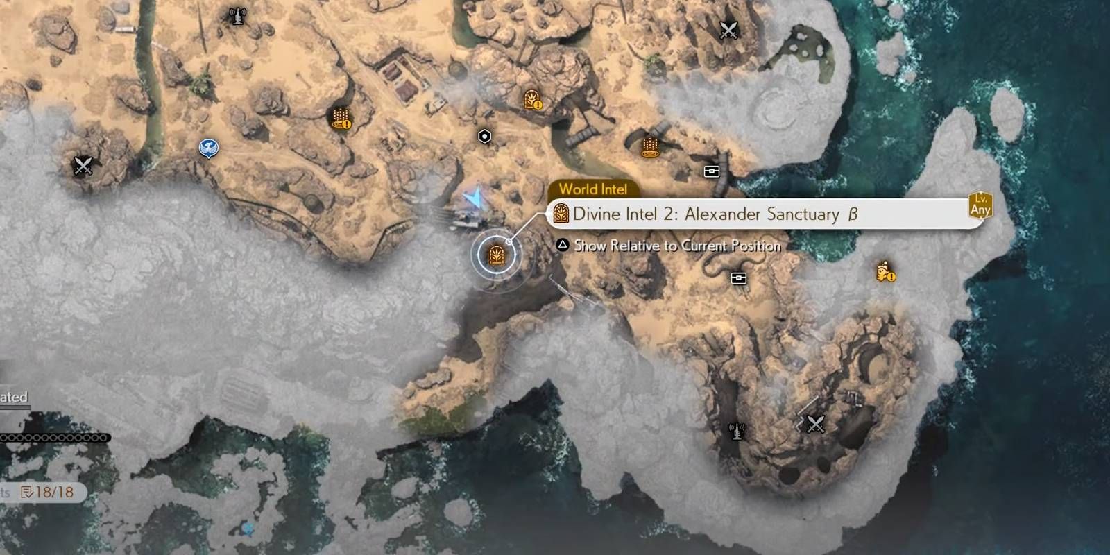 FF7 Rebirth Alexander Sanctuary Beta Divine Intel location on Corel map