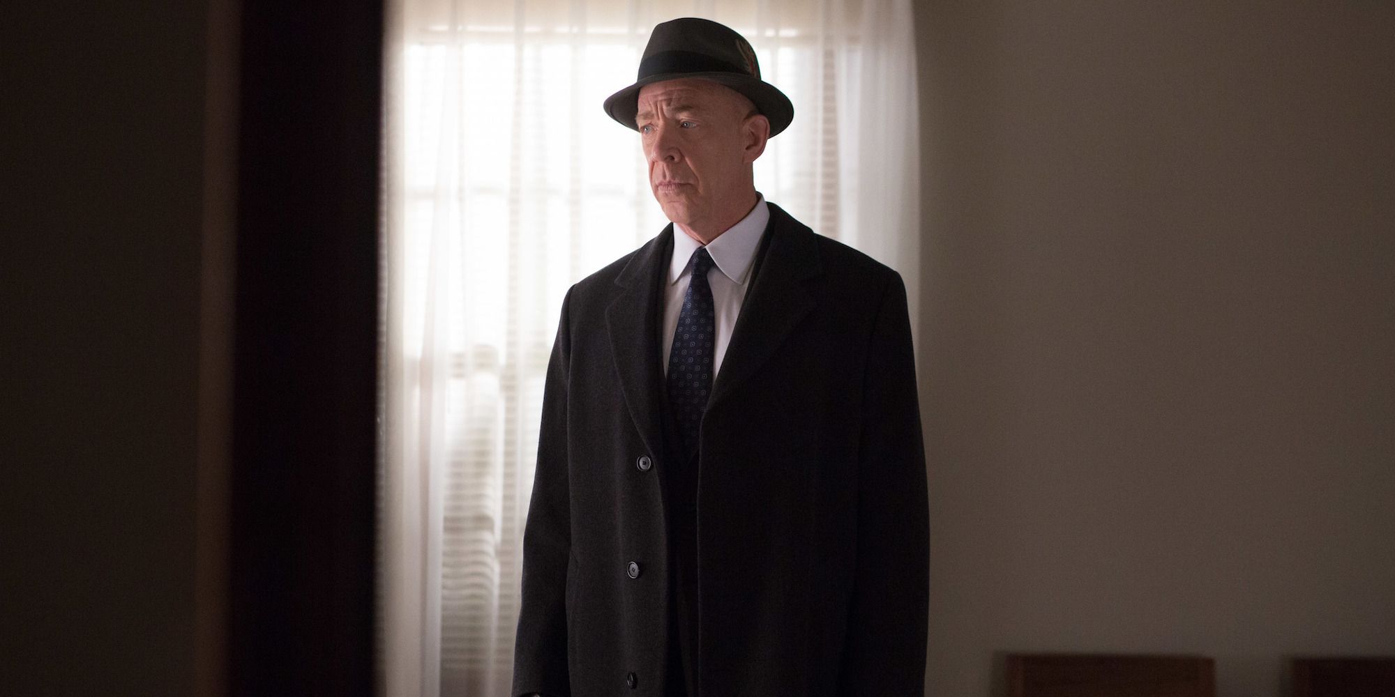 J.K. Simmons as Ray King in The Accountant looking offscreen