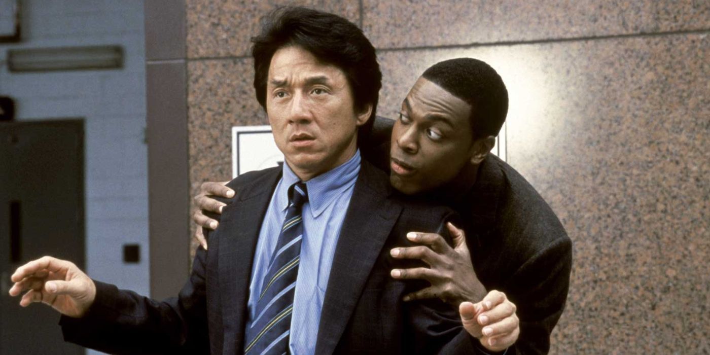 Jackie Chan como Inspetor Chefe Lee e Chris Tucker como Detetive James Carter em A Hora do Rush 2.