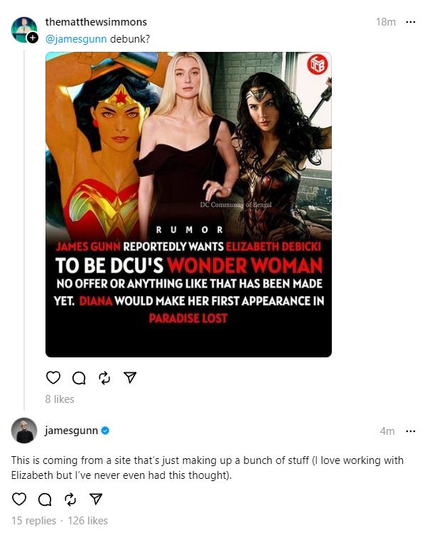 James Gunn Gets Asked About Wonder Woman