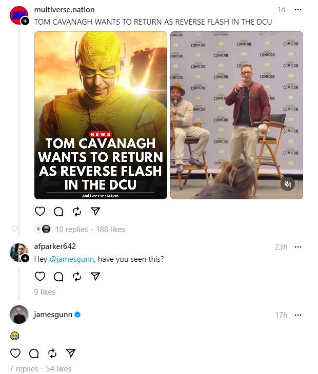 James Gunn Responds To Arrowverse Reverse-Flash’s DCU Return Comments