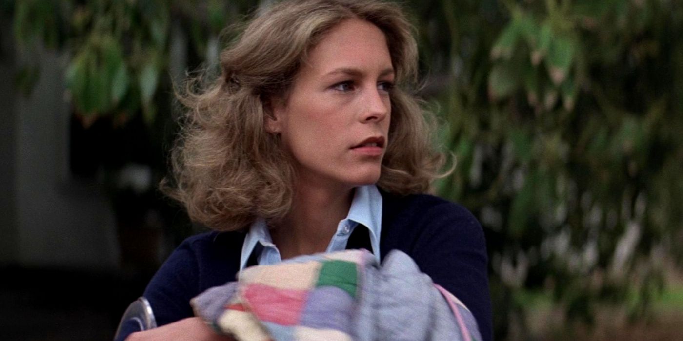 Jamie Lee Curtis as Laurie Strode Looking Unsettled in Halloween 1978