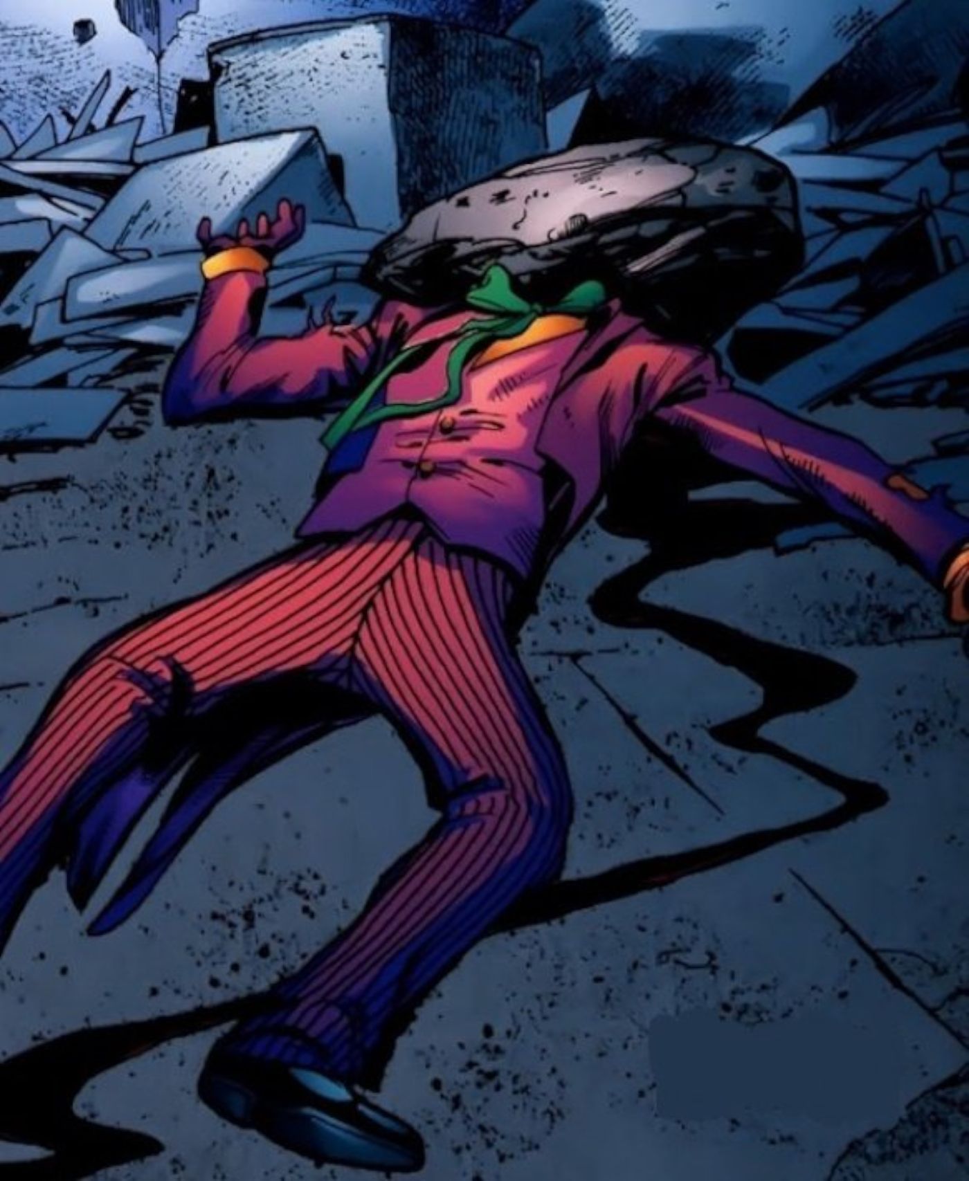 Jason Todd Successfully Kills An Altnerate Universe Joker With A Really Big Rock