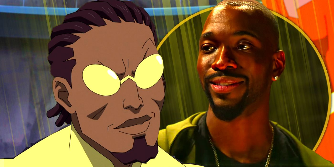 Jay Pharoah looking at Bulletproof in Invincible season 2 Interview header
