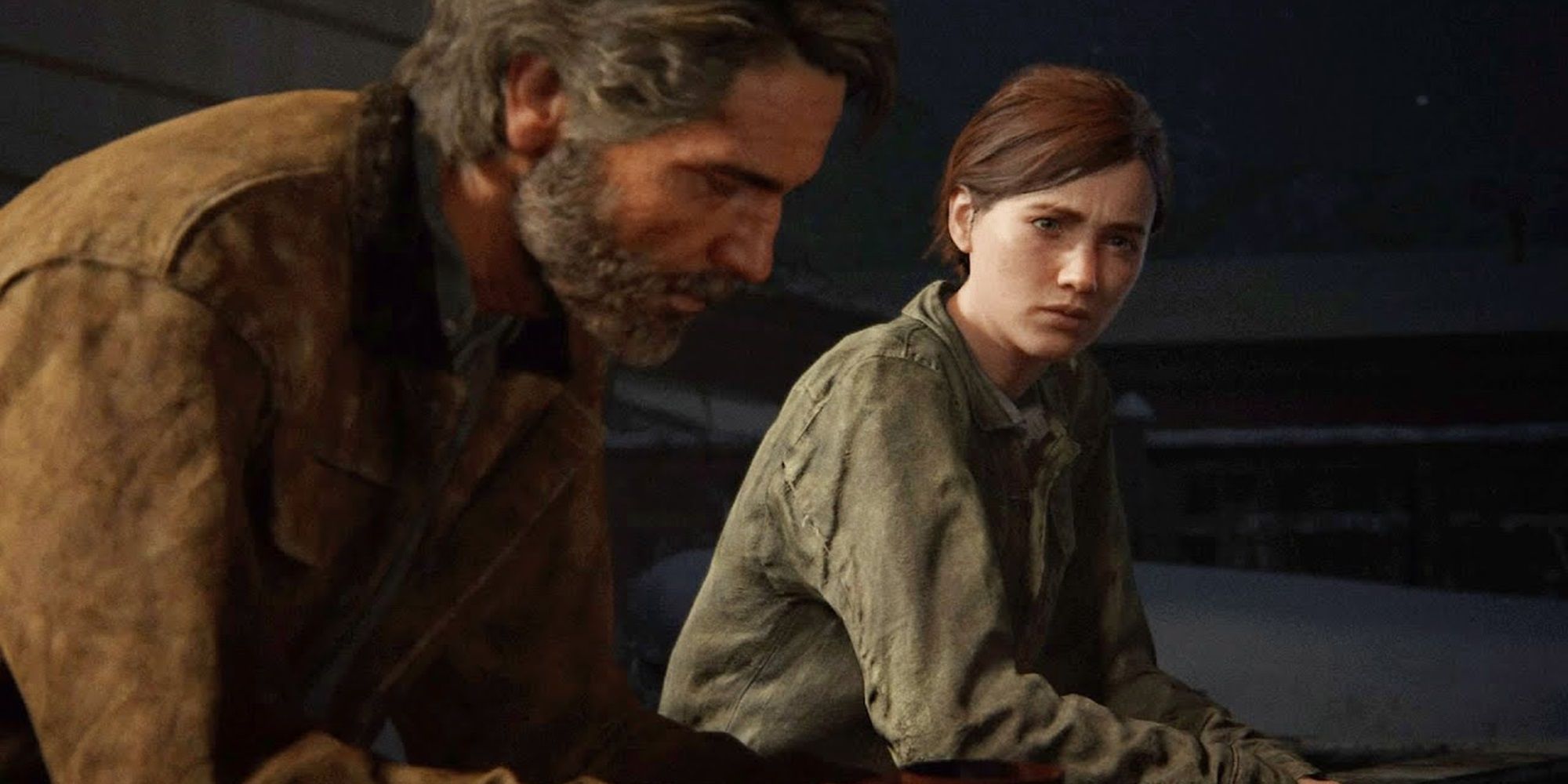 Joel and Ellie talk on the porch in The Last of Us Part II