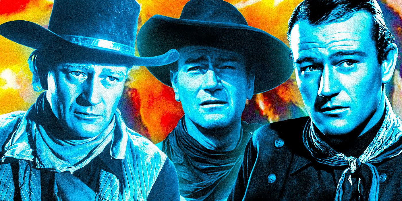John-Wayne-as-Ringo-Kid-from-Stagecoach-&--John-Wayne-as-Thomas-Dunson-from-Red-River-&-John-Wayne-as-Ethan-Edwards-from-The-Searchers