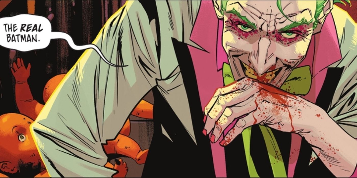 Coringa lutando contra o verdadeiro Batman DC