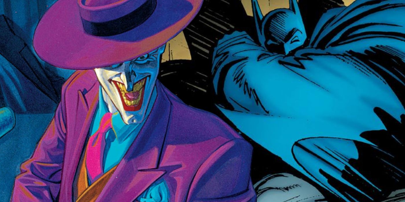 Joker Grinning as Batman Hides in His Cape DC