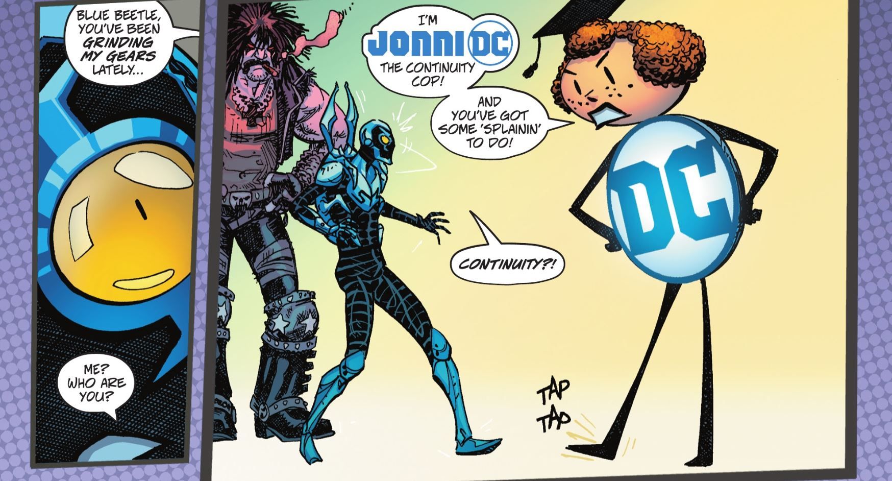 Jonni DC the Continuity Cop Meets Blue Beetle
