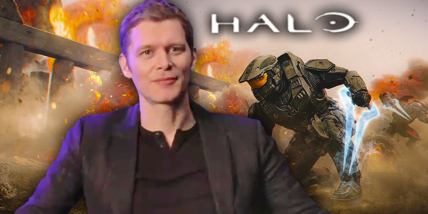 Edited image of Joseph Morgan during Halo Season 2 interview