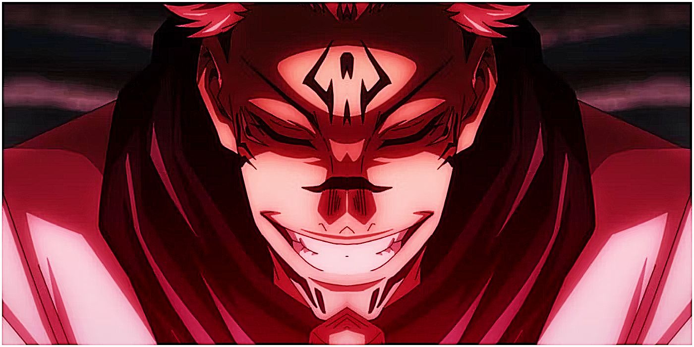 Jujutsu Kaisen's Lord Sukuna - Rise - A reflection of Sukuna's jeering face