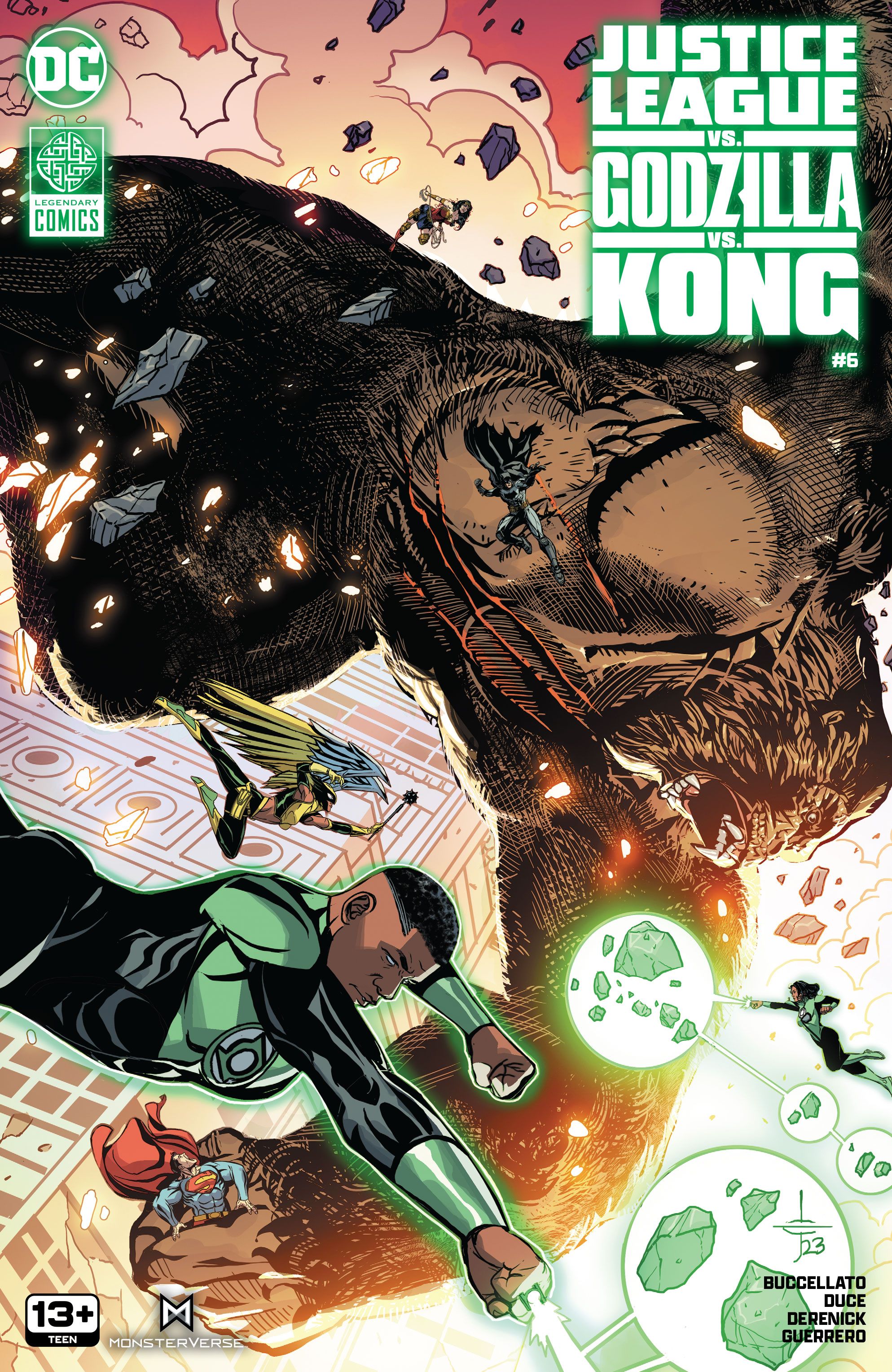 Policiais do Lanterna Verde lutam contra Kong DC