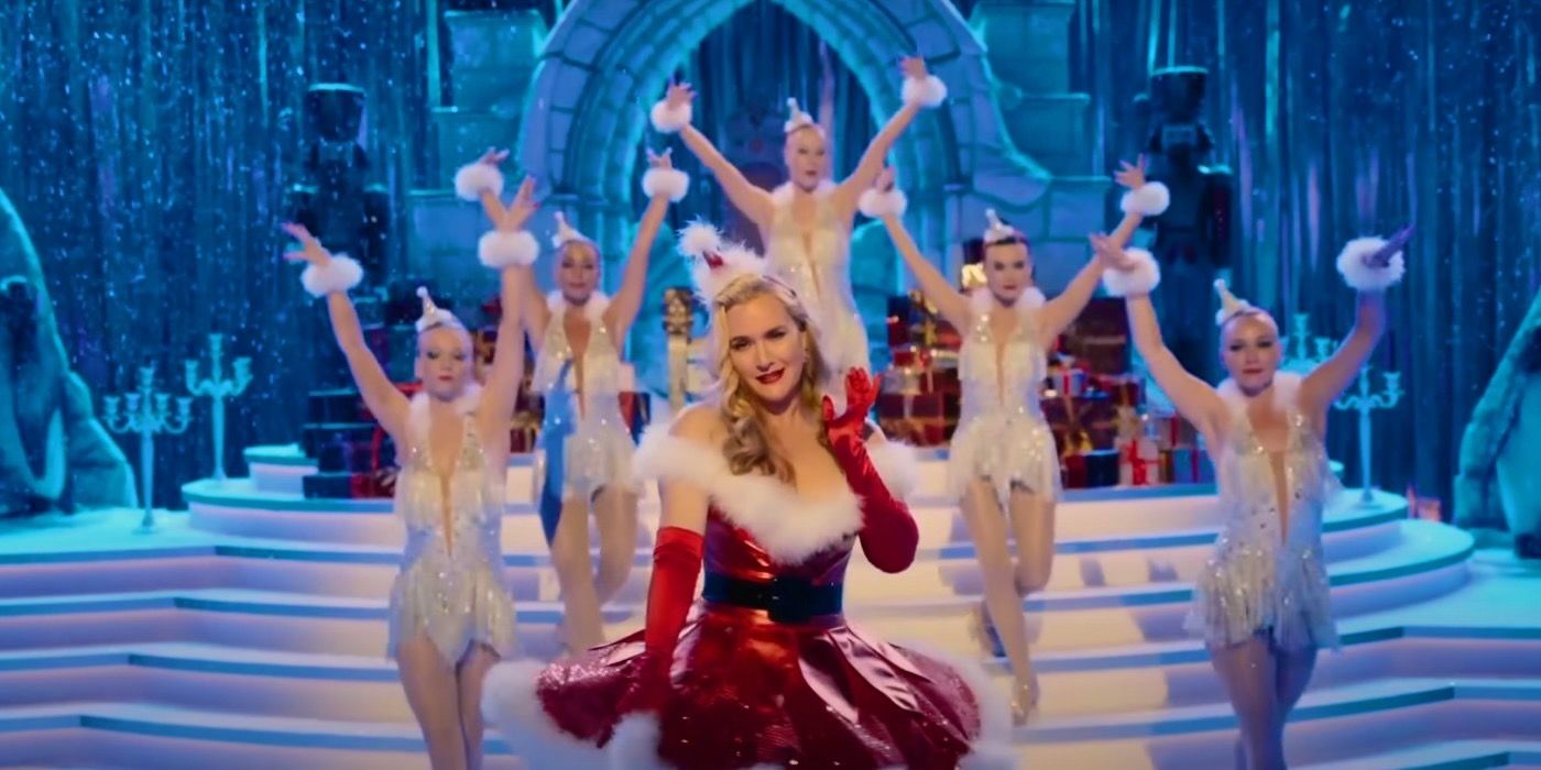 Kate Winslet's Elena performing Santa Baby in The Regime episode 5