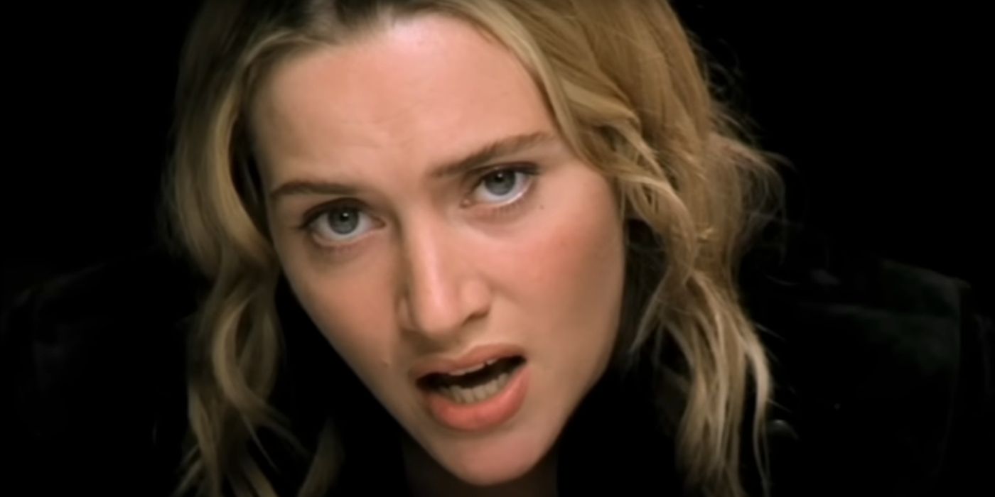 Kate Winslet singing in the music video for _What If_