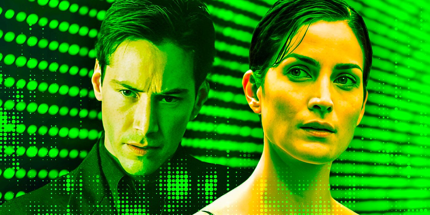 Keanu Reeves as Neo & Carrie-Anne Moss as Trinity from Matrix 1999
