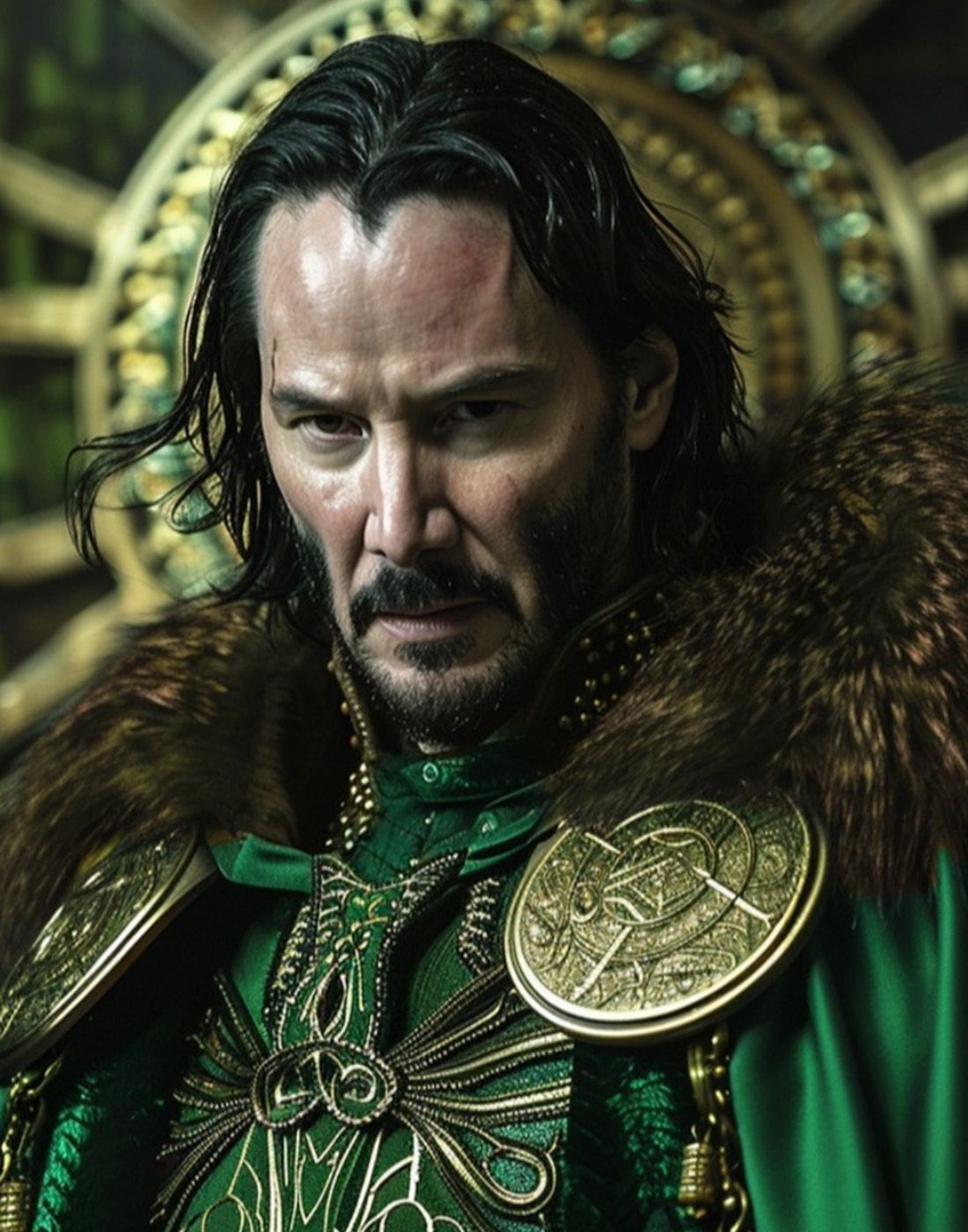 Keanu Reeves as Ra's al Ghul in DCU fan art