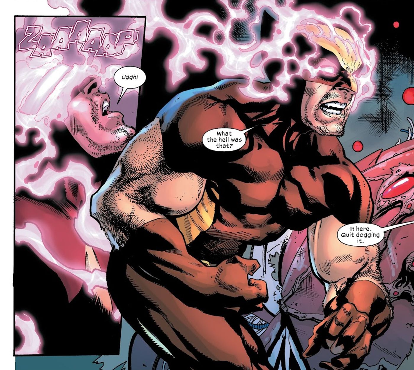Wolverine #45, Sabretooth uses Kid Omega's powers to take control of Wolverine's mind