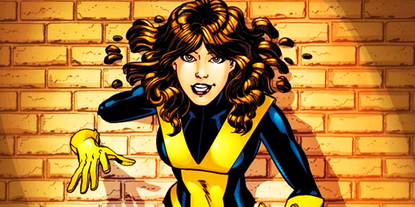 Kitty Pryde walking through a wall in Marvel Comics