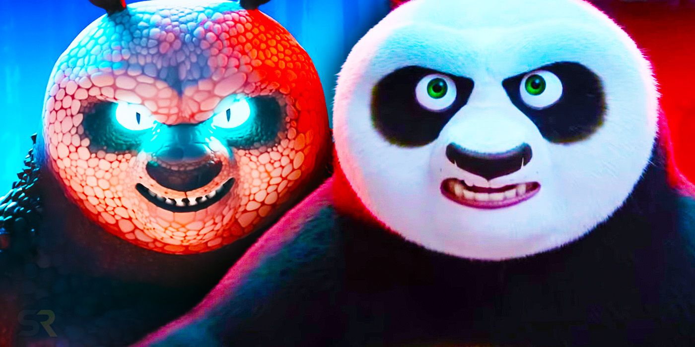 The Chameleon disguised as Po and Po in Kung Fu Panda 4.