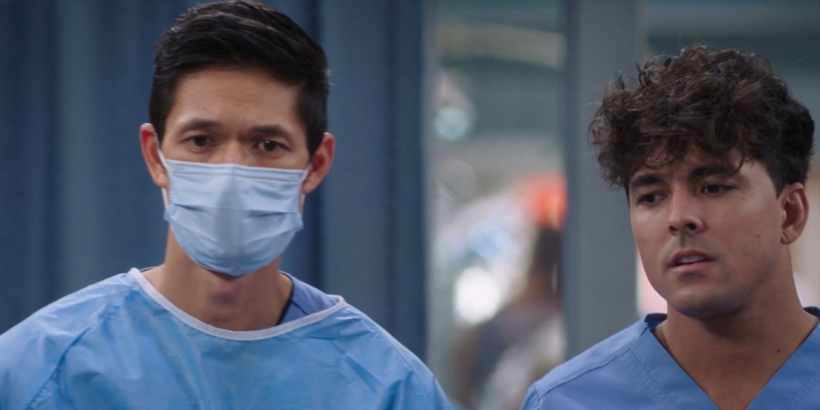Blue Kwan & Lucas Adams In Emergency Room In Grey's Anatomy.jpg