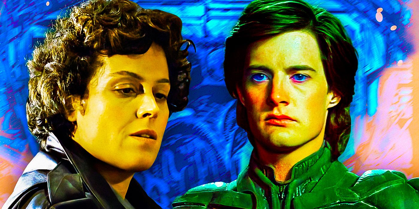 Kyle MacLaclan as Paul Atreides in Dune 1984 and Sigourney Weaver as Ripley in Aliens