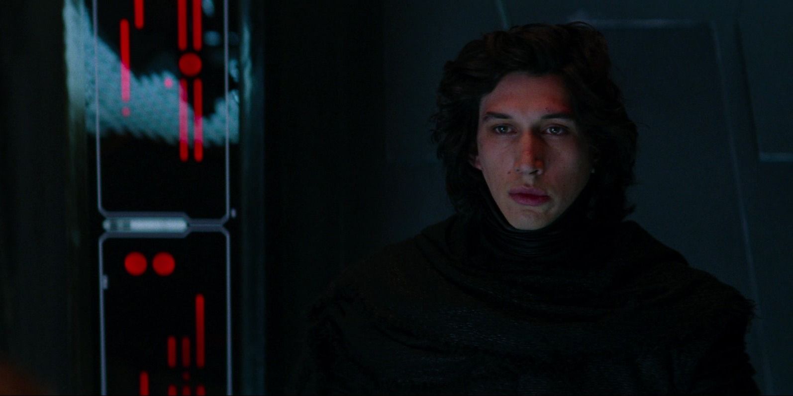 Kylo Ren with his mask off in The Force Awakens