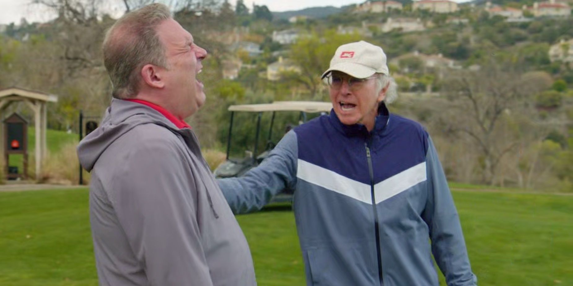 Larry and Jeff on the golf course in Curb Your Enthusiasm