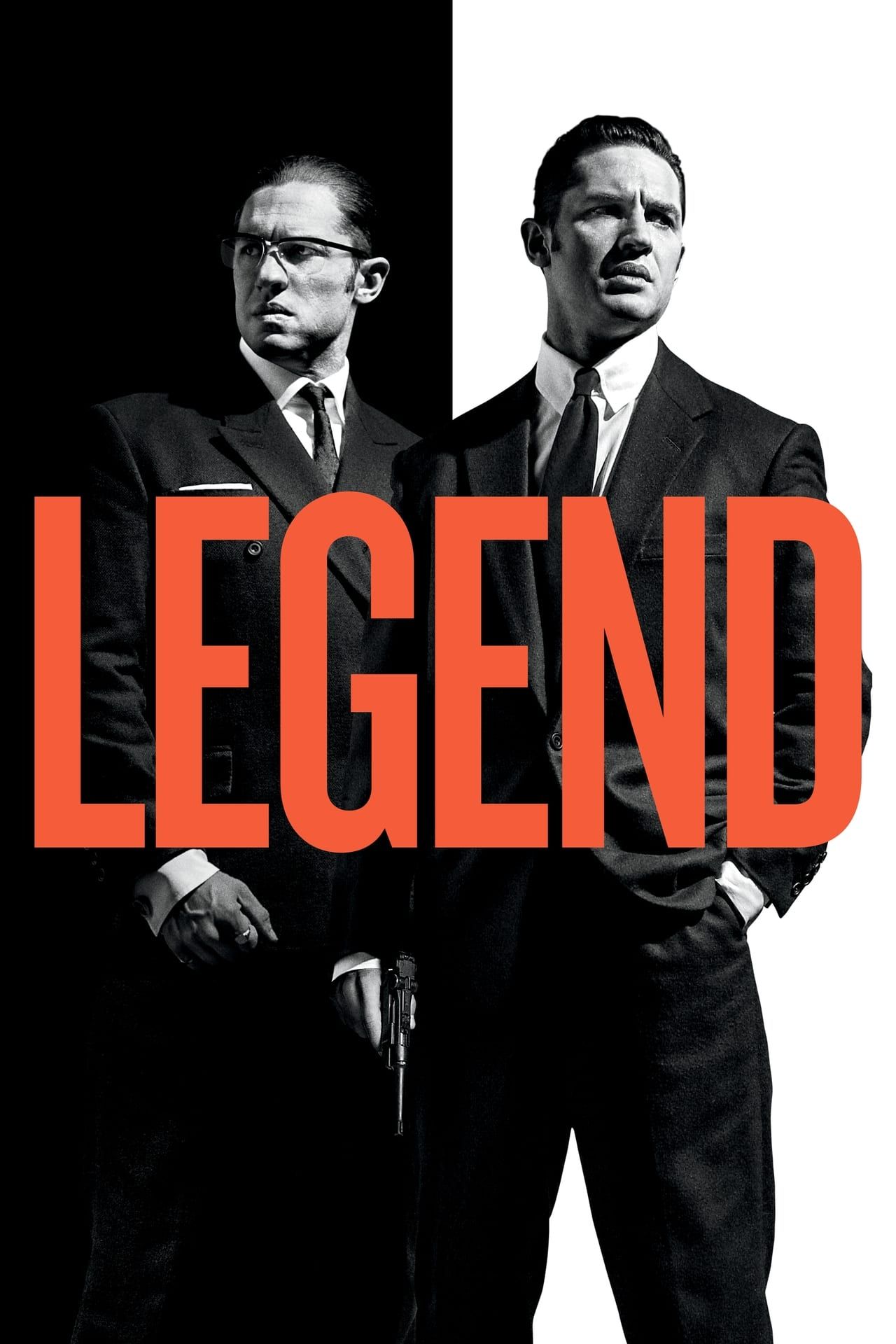Legend Movie Poster Showing Tom Hardy as Twin Brothers 