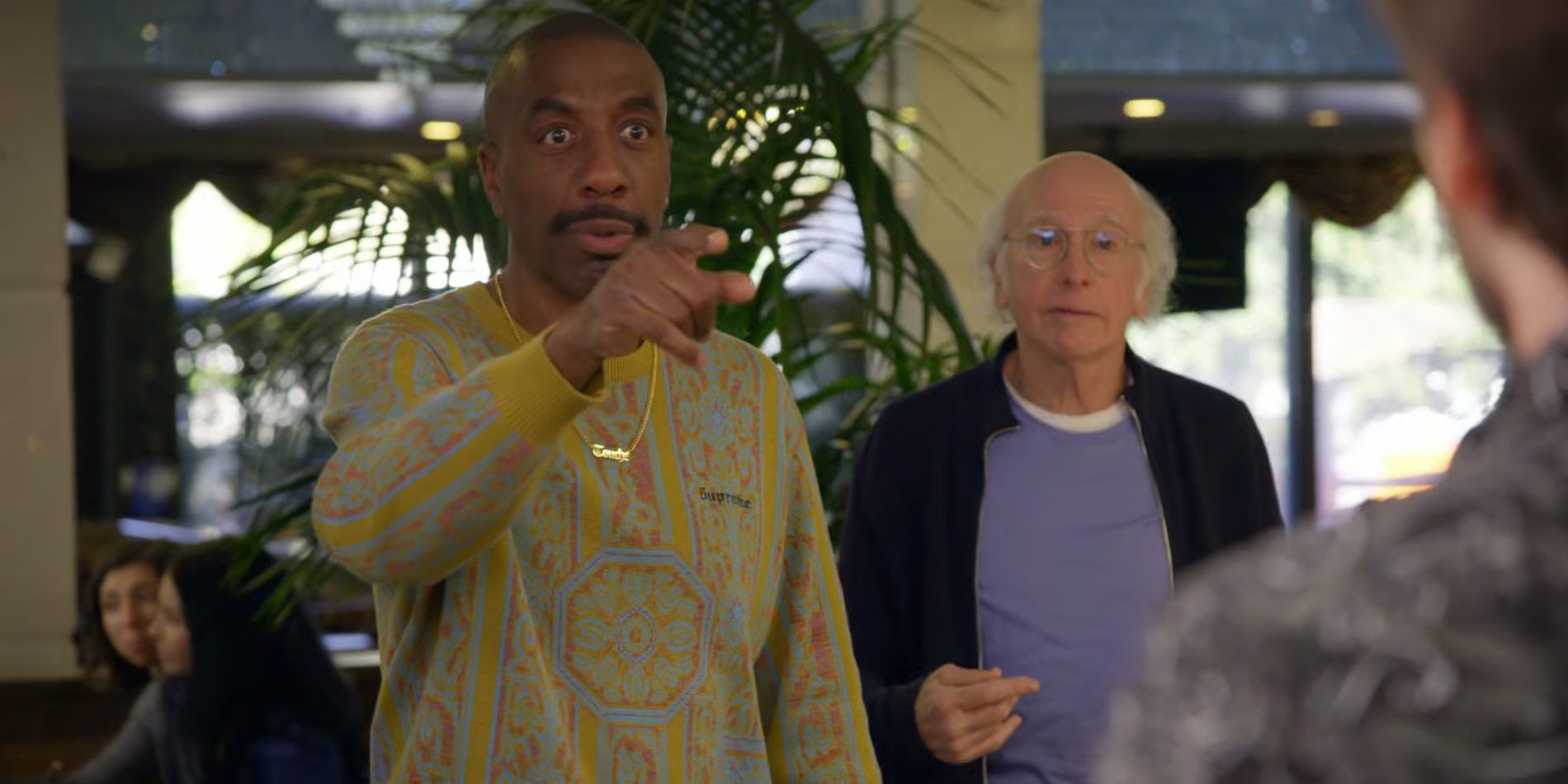 Leon argues with Shimon in Curb Your Enthusiasm
