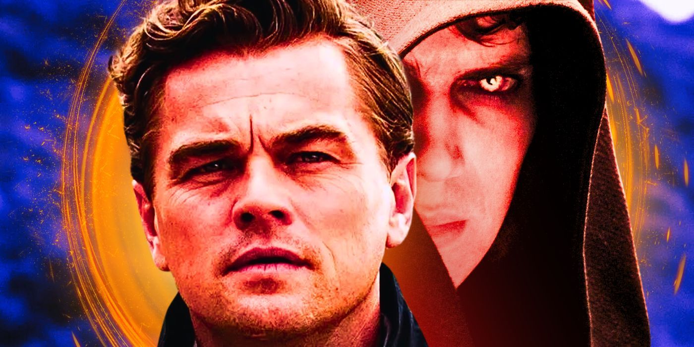 Leonardo DiCaprio superimposed over Hayden Christensen's Anakin Skywalker in Revenge of the Sith