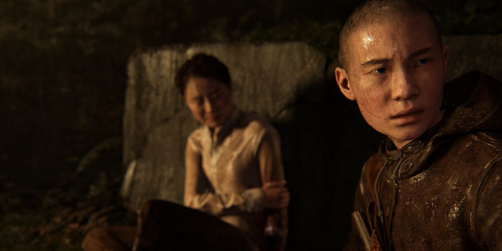 Lev and Yara looking off-screen in The Last of Us Part II