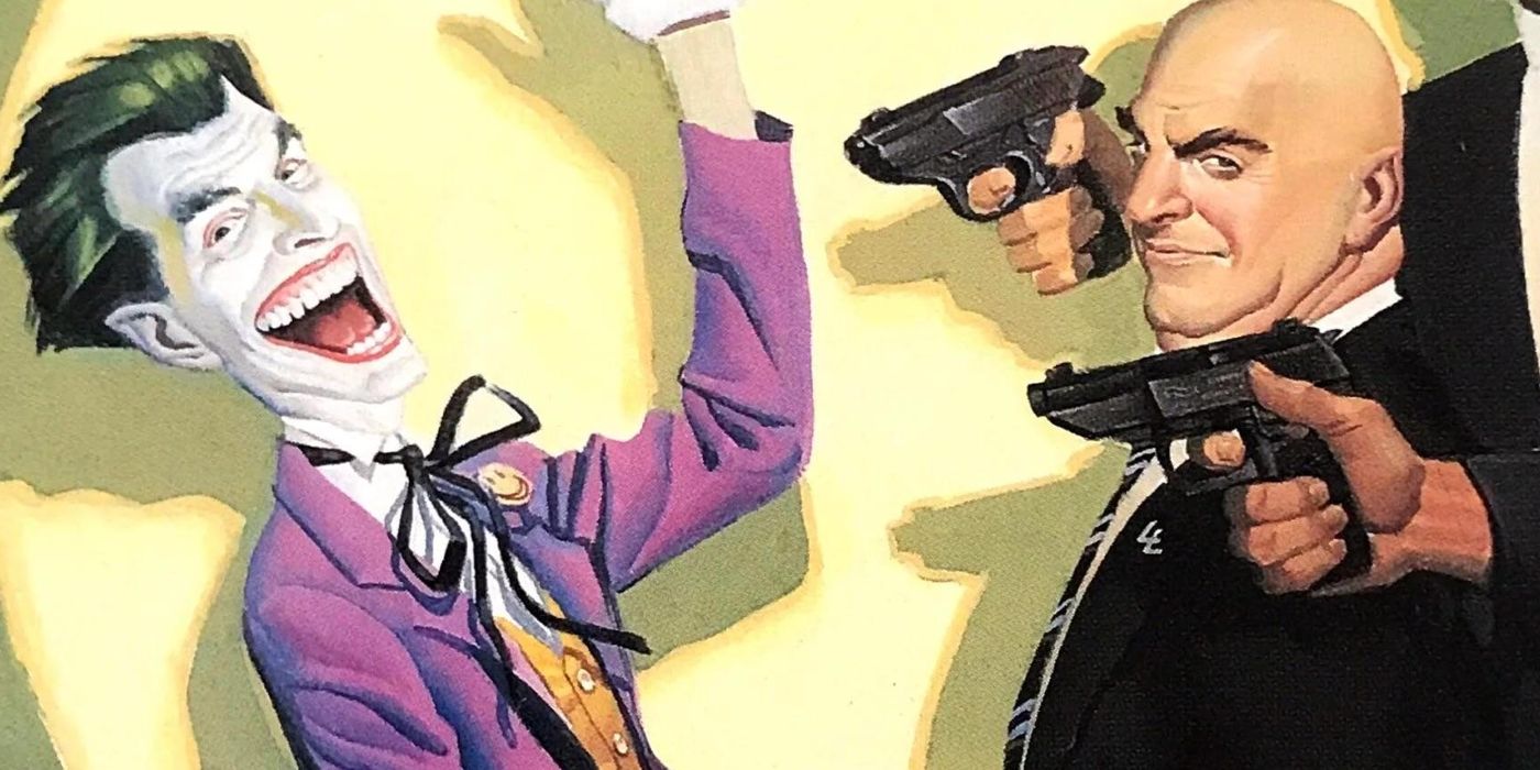 Lex Luthor with Guns Drawn on the Joker DC