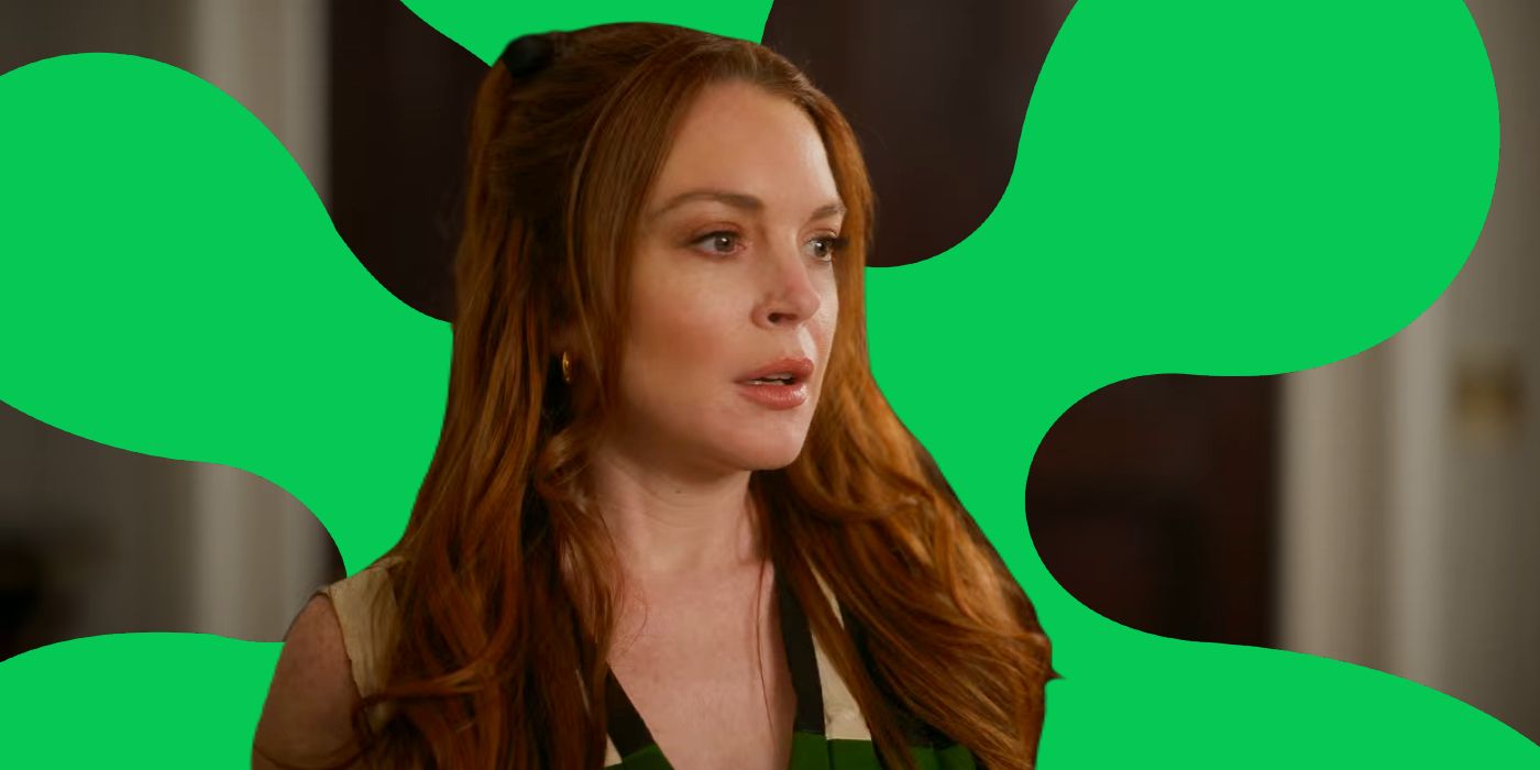 Lindsay Lohan in Irish Wish in Front of a Rotten Tomatoes Splat