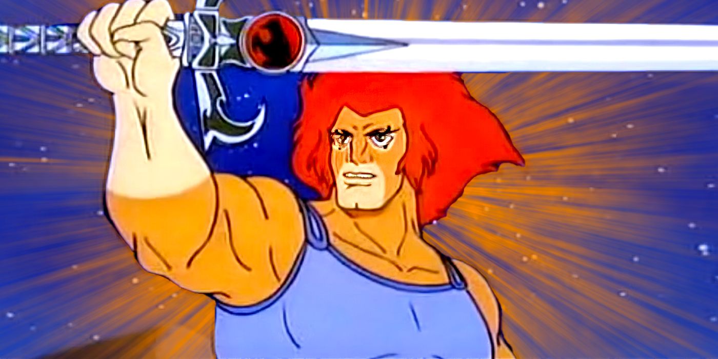 Lion-O holding up his sword in ThunderCats
