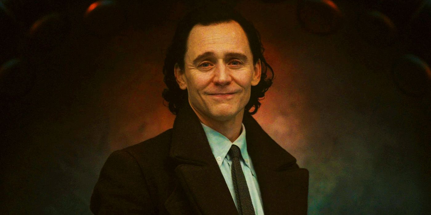 Loki smiling at Sylvie and Mobius at the end of Loki season 2