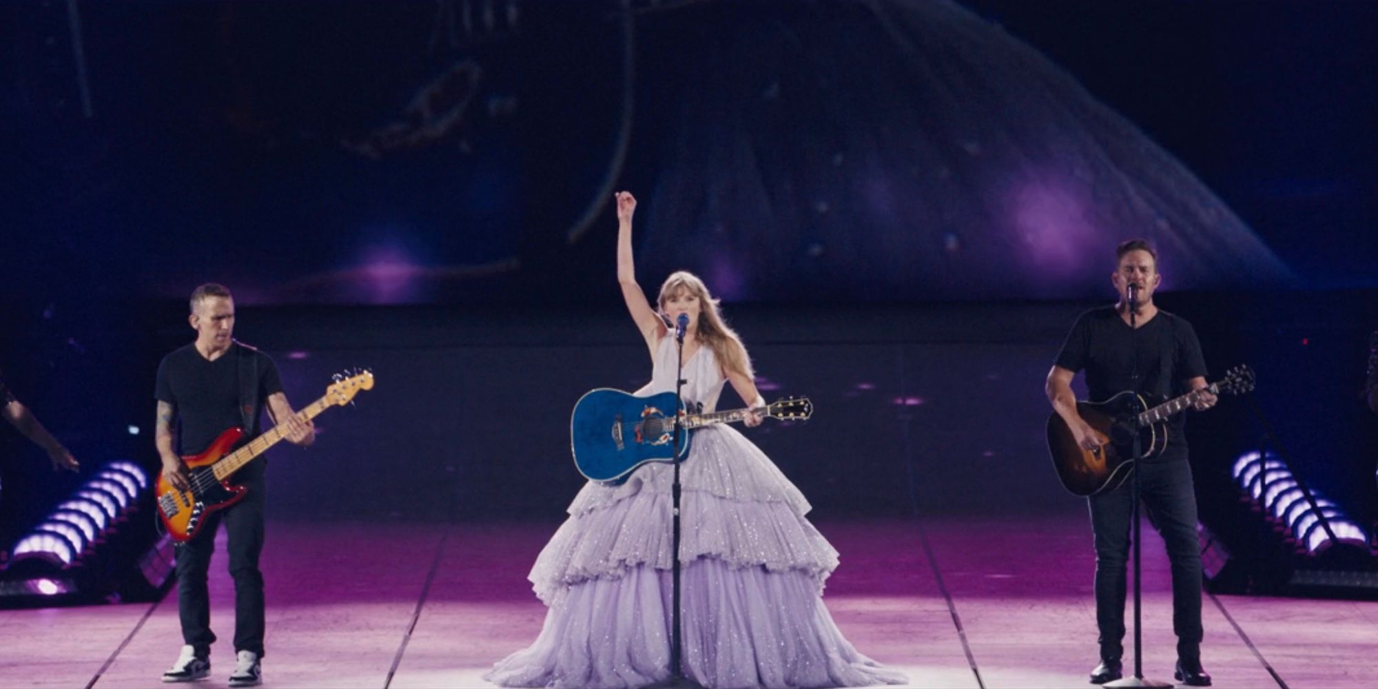 Taylor Swift and her band perform 